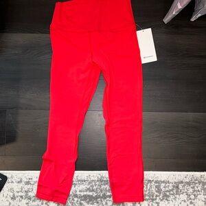 Brand New With Tags Lululemon Align HR Crop 23” - Red